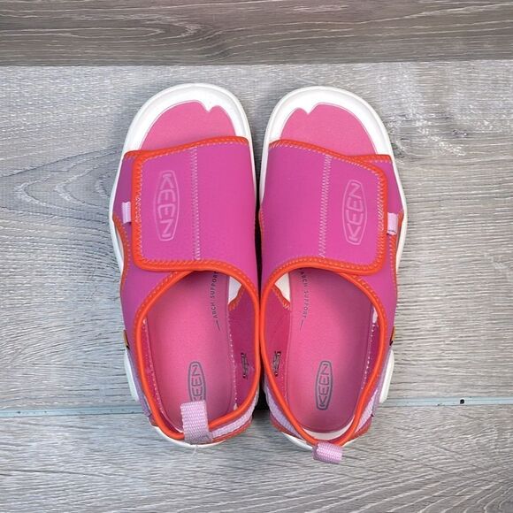 Keen Knotch River Little Girl Sz 2 Pink Purple Orange White Open Toe Sandals - Picture 5 of 12